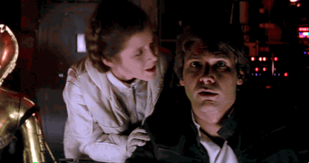 Star Wars Carrie Fisher et Harrison Ford